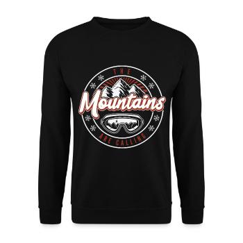 Ski Skiing Skier Skiing Cross-country skiing Biathlon - Unisex Sweatshirt - black - Front - Alina (178cm) & Michal (187cm)