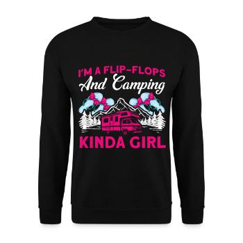 Camping camping en plein air Camping Camping - Sweat-shirt Unisexe - noir - Devant - Alina (178cm) & Michal (187cm)