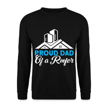 Fier Papa Père Couvreur Père Famille - Sweat-shirt Unisexe - noir - Devant - Alina (178cm) & Michal (187cm)