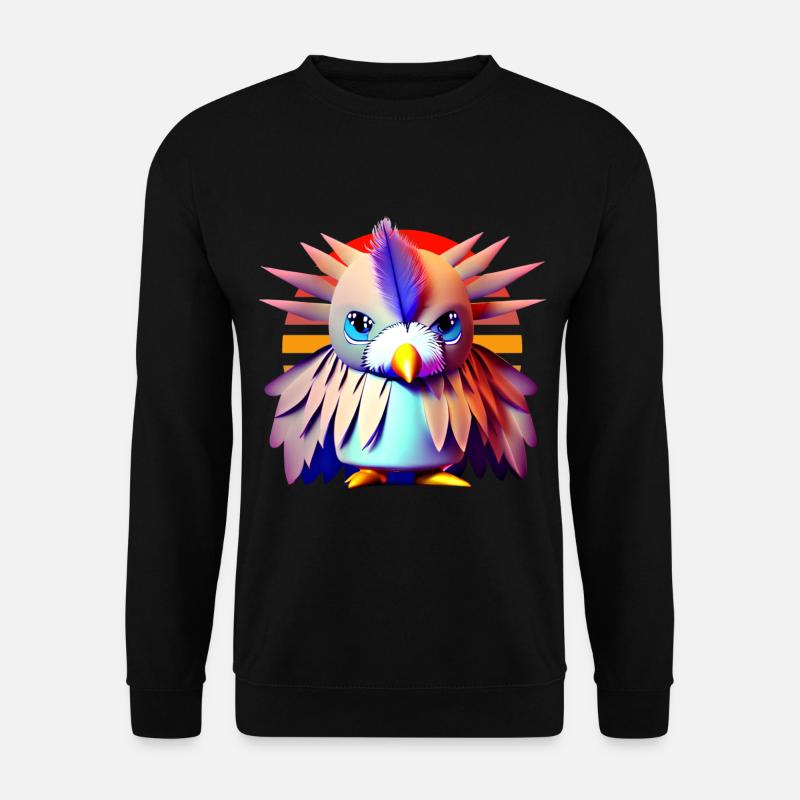 Oiseau polygonal - Sweat-shirt Unisexe - noir