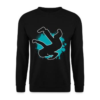 Breakdancer Breakdancing Junge - Unisex Pullover - Schwarz - Vorne - Alina (178cm) & Michal (187cm)