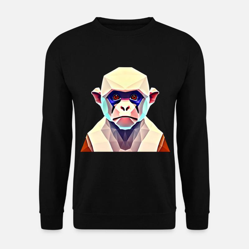 Singe polygonal - Sweat-shirt Unisexe - noir