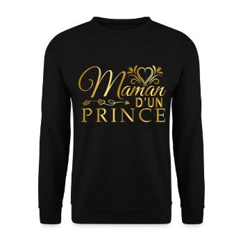 Maman cadeau fête des mères ma maman anniversaire - Sweat-shirt Unisexe - noir - Devant - Alina (178cm) & Michal (187cm)