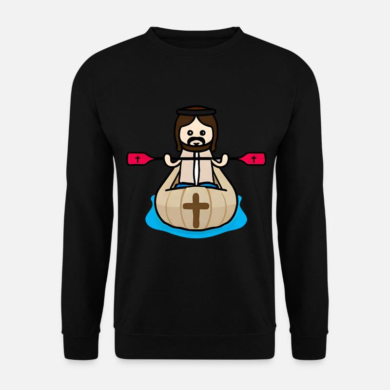 Jesus in a kayak - Unisex Sweatshirt - black