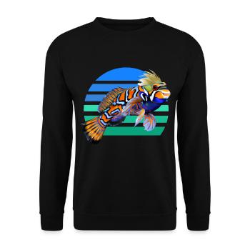 Mandarin fish - Unisex Sweatshirt - black - Front - Alina (178cm) & Michal (187cm)