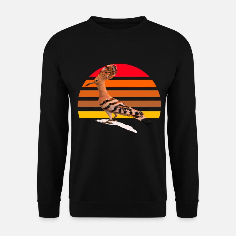 Wiedehopf Vogel Illustration - Unisex Pullover - Schwarz