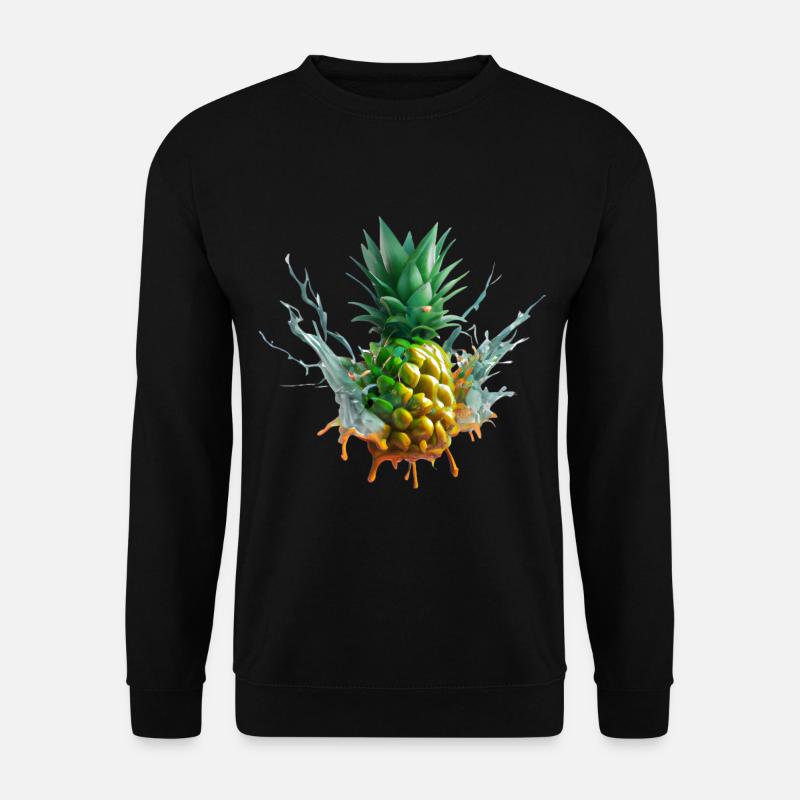 Farbenfrohe Ananas - Unisex Pullover - Schwarz