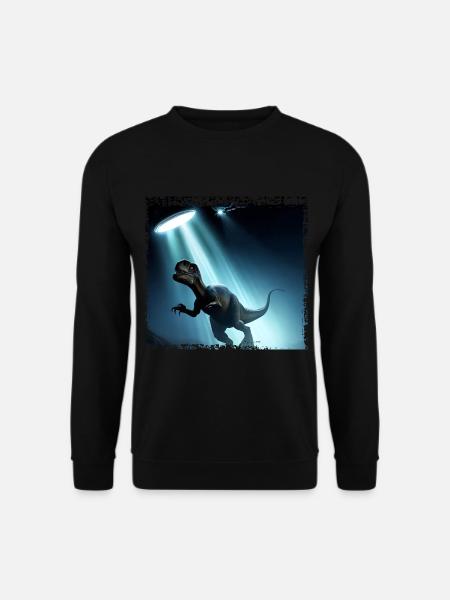 UFO meets dinosaur - Unisex Sweatshirt - black