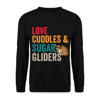 Love Cuddle Sugar Gliders Sugar Glider Owners - Sweat-shirt Unisexe - noir - Devant - Alina (178cm) & Michal (187cm)