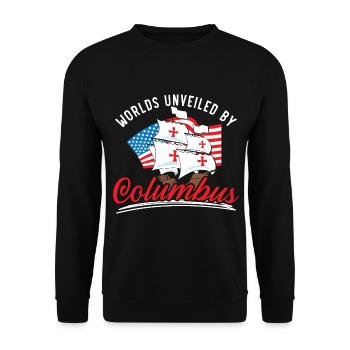 Von Kolumbus enthüllte Welten Indigene - Unisex Pullover - Schwarz - Vorne - Alina (178cm) & Michal (187cm)