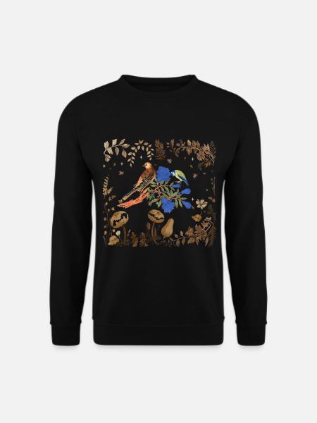 wildlife, birds, birds, flowers, flora, nature - Unisex Sweatshirt - black