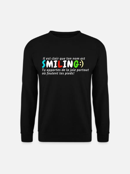 Ton nom est Smiling - Sweat-shirt Unisexe - noir