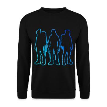Climber Bouldern Climbing Herren Kletterer - Unisex Pullover - Schwarz - Vorne - Alina (178cm) & Michal (187cm)