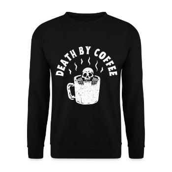 Tod durch Kaffee - Unisex Pullover - Schwarz - Vorne - Alina (178cm) & Michal (187cm)