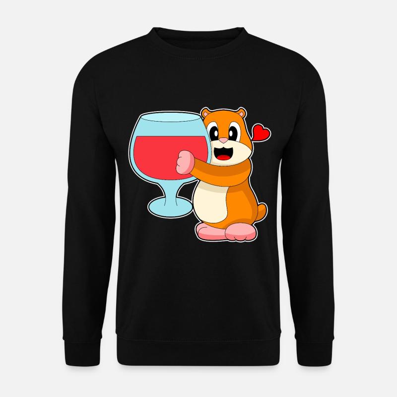 Hamster Red Wine - Unisex Sweatshirt - black