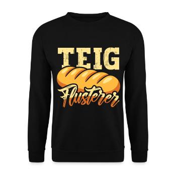 Teig-Flüsterer Bäcker - Unisex Pullover - Schwarz - Vorne - Alina (178cm) & Michal (187cm)