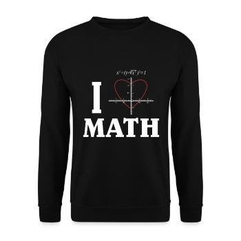 I love math mathematician gift idea algebra - Unisex Sweatshirt - black - Front - Alina (178cm) & Michal (187cm)