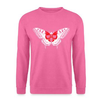 Totenkopf Falter - Unisex Pullover - Pink - Vorne