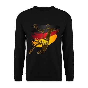 Handball Baby Body - Unisex Pullover - Schwarz - Vorne - Alina (178cm) & Michal (187cm)