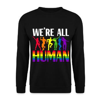 Fierté gaie LGBTQ - Sweat-shirt Unisexe - noir - Devant - Alina (178cm) & Michal (187cm)