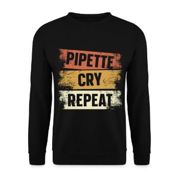 Pipette Cry Répétition Biologiste Science B - Sweat-shirt Unisexe - noir - Devant - Alina (178cm) & Michal (187cm)