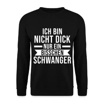 Mutter Schwangerschaft Schwanger Werdende Mama - Unisex Pullover - Schwarz - Vorne - Alina (178cm) & Michal (187cm)