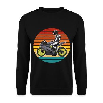 Moto Lifestyle / Moto / Motos motard - Sweat-shirt Unisexe - noir - Devant - Alina (178cm) & Michal (187cm)