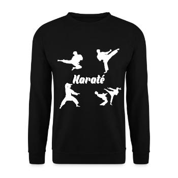 Karaté - Sweat-shirt Unisexe - noir - Devant - Alina (178cm) & Michal (187cm)