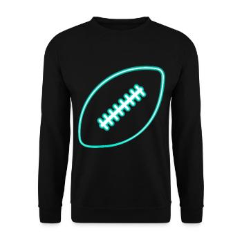 American Football Ball Flag Football Player - Unisex Sweatshirt - black - Front - Alina (178cm) & Michal (187cm)