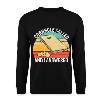 Cornhole Player Meilleur partenaire pour la vie Cornhole - Sweat-shirt Unisexe - noir - Devant - Alina (178cm) & Michal (187cm)
