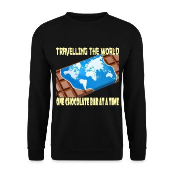 Travelling with a chocolate bar - Unisex Sweatshirt - black - Front - Alina (178cm) & Michal (187cm)