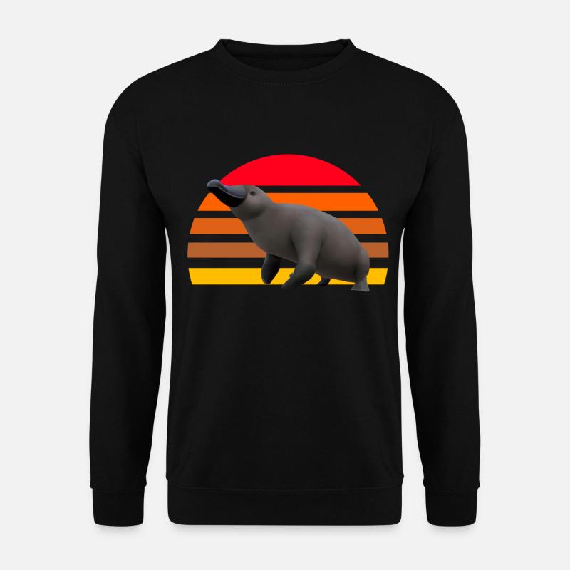 Cute Platypus Illustration - Unisex Sweatshirt - black