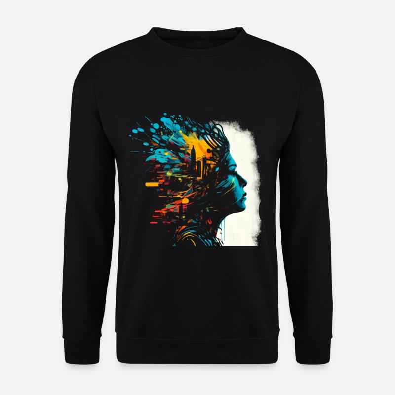 Psychedelisches Artwork - Open Mind - Unisex Pullover - Schwarz