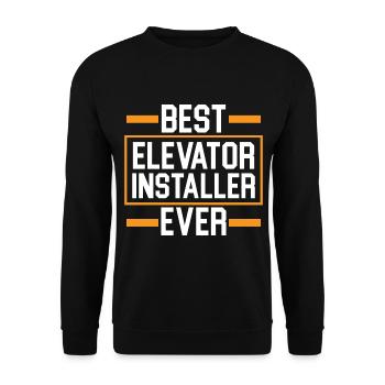Best elevator installer ever operator - Unisex Sweatshirt - black - Front - Alina (178cm) & Michal (187cm)