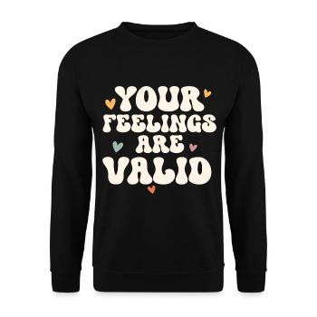 Psychische Gesundheit Mental Health - Unisex Pullover - Schwarz - Vorne - Alina (178cm) & Michal (187cm)