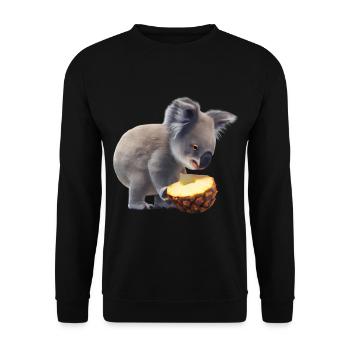 Koala et ananas - Sweat-shirt Unisexe - noir - Devant - Alina (178cm) & Michal (187cm)