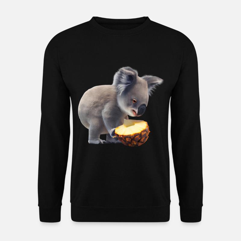 Koala and pineapple - Unisex Sweatshirt - black
