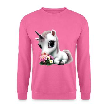 Joli bouquet d’odeurs de licorne - Sweat-shirt Unisexe - rose - Devant