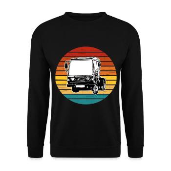 Multicar M25 Multicar Nouveaux camions Multricar - Sweat-shirt Unisexe - noir - Devant - Alina (178cm) & Michal (187cm)