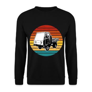 Multicar M25 Multicar Nouveaux camions Multricar - Sweat-shirt Unisexe - noir - Devant - Alina (178cm) & Michal (187cm)