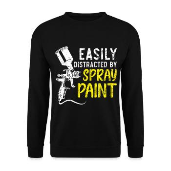 Sand Tape Spray Repeat Car Body Painter - Sweat-shirt Unisexe - noir - Devant - Alina (178cm) & Michal (187cm)