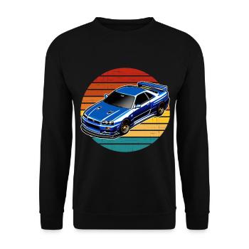 Jdm / Tuning / Turbocharger / Rims / Chiptuning - Unisex Sweatshirt - black - Front - Alina (178cm) & Michal (187cm)