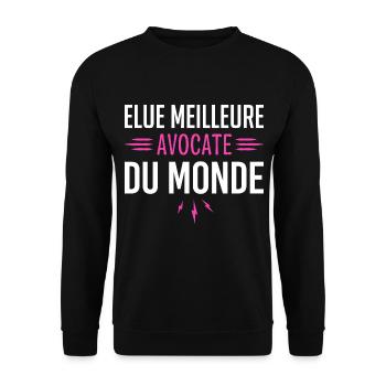 Avocate Design Drole pour Avocate - Sweat-shirt Unisexe - noir - Devant - Alina (178cm) & Michal (187cm)
