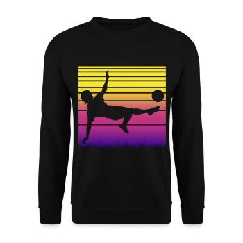 Fußball Fußballer - Unisex Pullover - Schwarz - Vorne - Alina (178cm) & Michal (187cm)