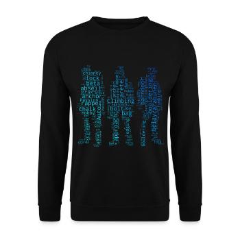 Climbing Men's Bouldering Women's Bouldering Climber - Unisex Sweatshirt - black - Front - Alina (178cm) & Michal (187cm)