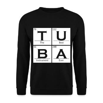 Tuba music chemistry element tuba player - Unisex Sweatshirt - black - Front - Alina (178cm) & Michal (187cm)