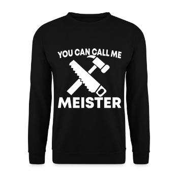 Handwerker Schreiner Zimmermann Geschenk - Unisex Pullover - Schwarz - Vorne - Alina (178cm) & Michal (187cm)