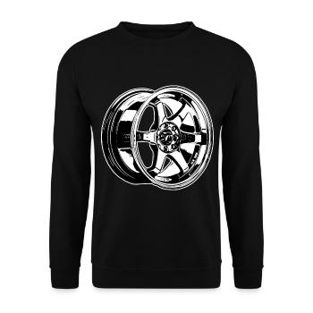 If one day the speed kills me.. / Paul Walker JDM - Unisex Pullover - Schwarz - Vorne - Alina (178cm) & Michal (187cm)