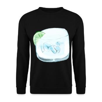 Glaçons verre verre - Sweat-shirt Unisexe - noir - Devant - Alina (178cm) & Michal (187cm)
