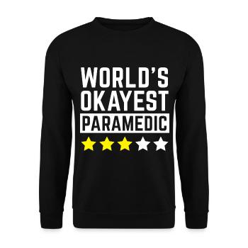 Welt Okayest Sanitäter - Unisex Pullover - Schwarz - Vorne - Alina (178cm) & Michal (187cm)
